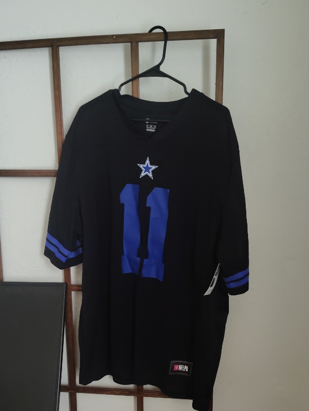 NFL Black Jersey with Blue Stripe Accents